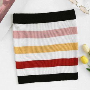 Stripped Strapless Top